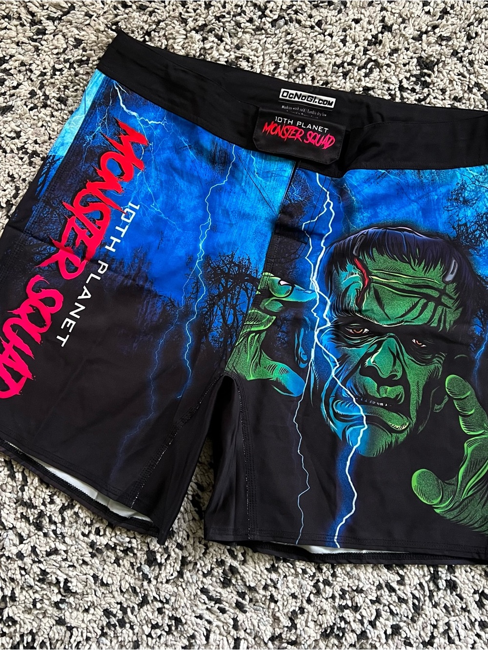 10th Planet Monster Squad Jiu Jitsu Shorts Frankenstein Werewolf Graphic Mens 38 View 4